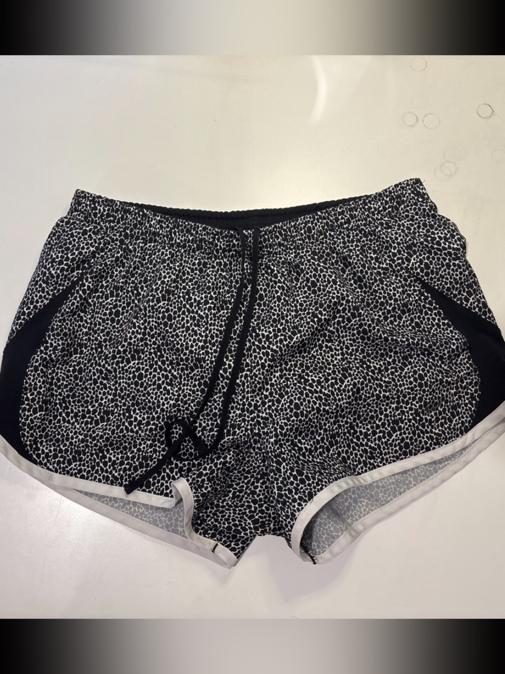 Black & White Leopard Print Shorts
